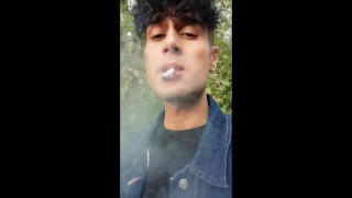 Cumshot Public Smoking Cigarette Moaning