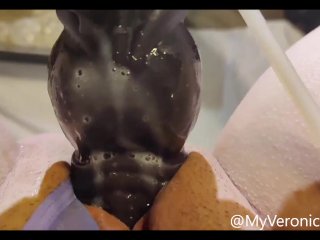 Panty Stuffing Creamy Pussy Orgasm - Masturbating_with Huge_Dildo