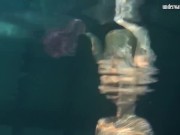 Preview 5 of Dressed underwater beauty Bulava Lozhkova swimming naked