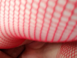 Happy Halloween! Close up Anal, fishnets, and jack-o-lantern_piss