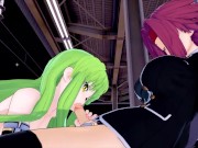 Preview 2 of FUTA Code Geass Kallen Stadtfeld X C.C. 3D HENTAI