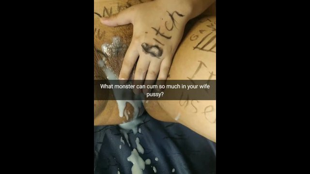 Monster huge creampie deep in your wife unprotected pussy! [Cuckold. Snapchat]