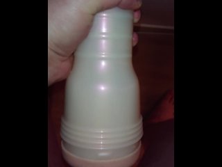 Fat hairy guy fucks Fleshlight