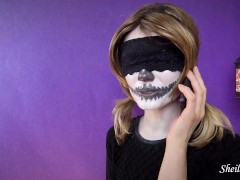 Video Roommate's prank while I'm on the phone with my cuckold boyfriend (Halloween edition)