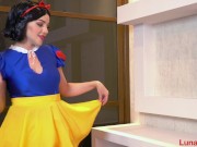 Preview 1 of Naughty Snow White sucks a gnome cock / Luna Roulette