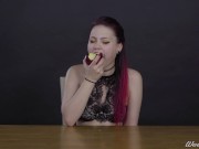 Preview 4 of Porn Stars Eating: Laila Mayhem Adores Apples