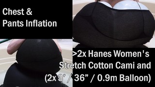 WWM - 2 veces Black Cami inflación de pecho y pantalones