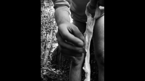 Found USED CONDOMS in the WOODS - had to PUT them ON and have a WANK ** PART 2 **