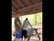 Preview 1 of Stranger walks up on her and fucks her in the woods