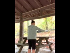 Video Stranger walks up on her and fucks her in the woods 