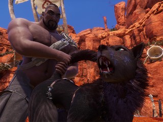 Furry Wolfhybrid Animation (Wildlife Game)
