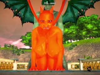 Pokemon Furry Hentai 3D Yiff - Charizard Girl é Ficked Por Human Dragon
