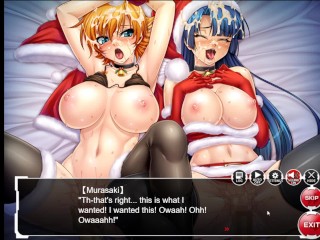 Christmas Sakura Igawa & MurasakiYatsu H-Scene 02 (Taimanin Asagi Battle Arena_ENG)