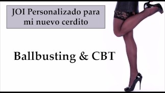 Custom JOI for my new piggy. Ballbusting & CBT.