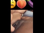 Preview 1 of Ebony Teen Dildo Fuck and Squirting