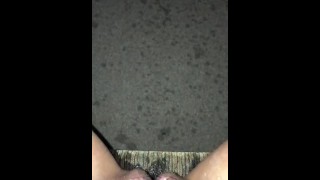 Gushing Piss All Over The Basement Made My Pussy Cream And Nearly Got Caught