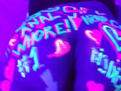 GITD BBW Blacklight ass tease