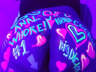 GITD BBW Blacklight ass tease