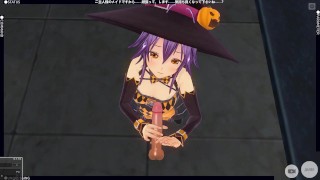 3D HENTAI POV Pumpkin Girl Jerking Off Your Cock