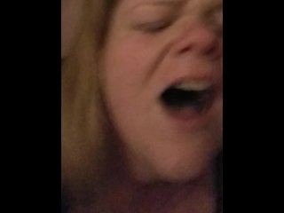 Doggystyle facing camera. Face fucking cum in mouth. Blonde girl dominated dirty talk.