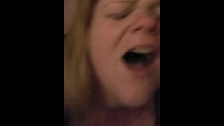 Fucking The Man In The Mouth With A Doggy-Styled Face While A Blonde Girl Dominated The Dirty Talk