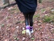Preview 1 of First Forest Date With Tinder Babe! and she immediately let me fuck her tight pussy | Autumn vibes