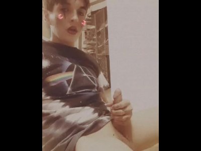Snapchat twink playing with his cute cock