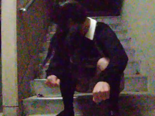 Ejaculates and urinates lewdly in the ruined apartment passage at midnigh. [FULL]