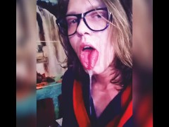 Hattabi4ik Cute Trap Let His Sperm With Saliva