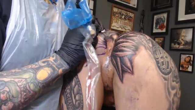 porn video thumbnail for: Darcy Diamond Gets Asshole Tattooed by Trevor Whelen for 4.5 Hours (25mins TL) - Infected by Sickick