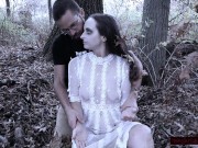 Preview 3 of Halloween Scene: He Finds Ghost In Woods, Gives Her New Life With Squirt and Facefucking