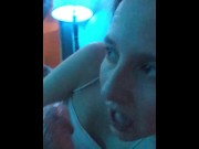 Preview 6 of Drooling and gettnig slapped around while gagging on Daddy's cock