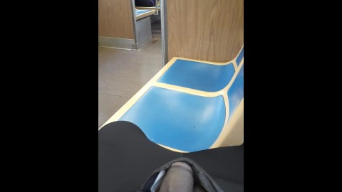 Big dick bulge on train 5