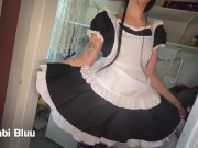 Preview 1 of POV Big Booty Maid Bambi Bluu Stuck And Fucked in the Dryer