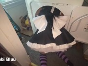 Preview 6 of POV Big Booty Maid Bambi Bluu Stuck And Fucked in the Dryer