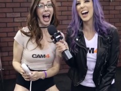 Video Pornstar Jelena Jensen interviews hot girls on the tremor sex toy at Exxxotica | CAM4 Radio