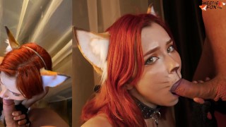 Playing With Dildo The Seductive Fox Eats A Huge Cock Cum On His Face
