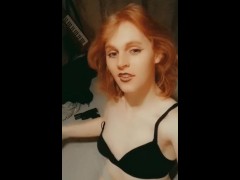 Redhead Tgirl Pandora Teases you - Screenshot 2 of 16 - Red