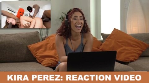 BANGBROS - Kira Perez a regardé ses propres films pornos et c’était totalement criant (Réaction vidéo)