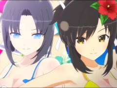 Sami Masturbates to Senran Kagura