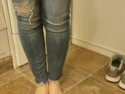 Preview 1 of Pissy Jeans and Sockless Shoe Fetish