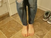 Preview 3 of Pissy Jeans and Sockless Shoe Fetish
