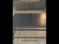 Ebony Onlyfans slut plays with new BIG black toy - Screenshot 1 of 16 - Ebony