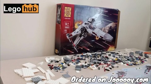 Construindo uma bunda gostosa Lego Star Wars XXX-Wing para criar a galáxia como a prima da sua meia-irmã