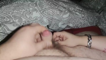 Handjob before bed with long nails *girlfriend laughs at me because i facial myself*