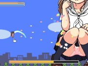 Preview 1 of PunitDot [Hentai pixel game] Ep1 save japan from kawai giant girl with huge boobs !