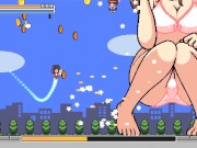 Preview 2 of PunitDot [Hentai pixel game] Ep1 save japan from kawai giant girl with huge boobs !
