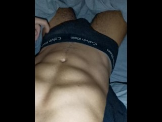 CALVIN KLEIN Undie Teen Wakes up and Jerks off in Bed