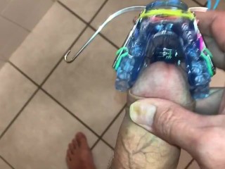 Cumming on my Twinblock Full of Elastics and Put it on my Mouth