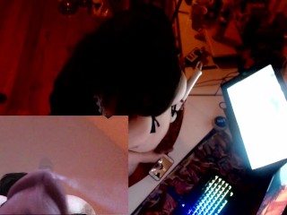 Little Babynikachu unloads her moo moo milk onto phone